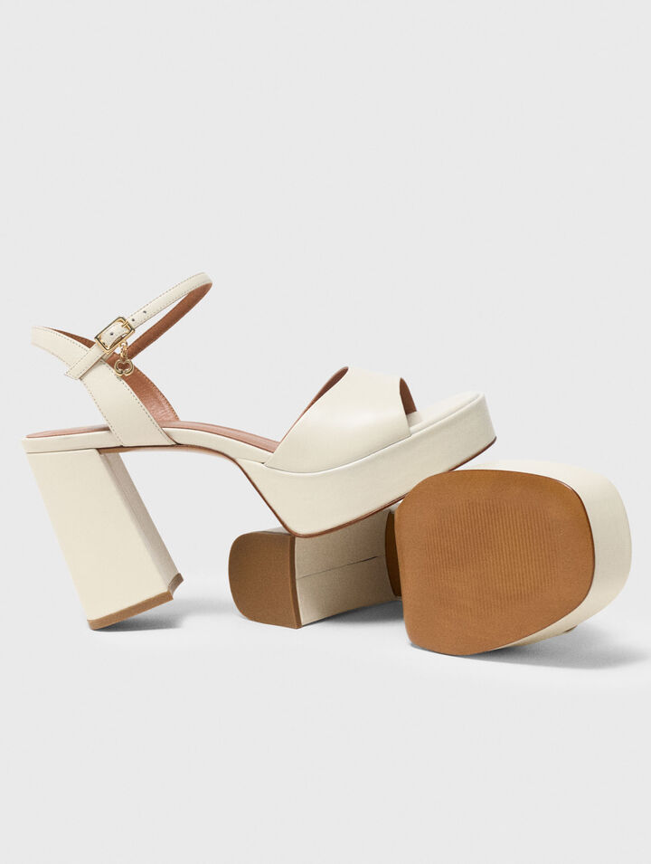 Plateau-Sandalen aus Leder