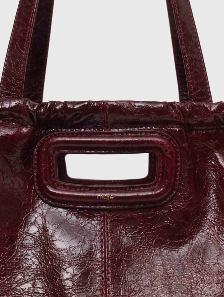 Tote-Tasche M aus Craquelé-Leder
