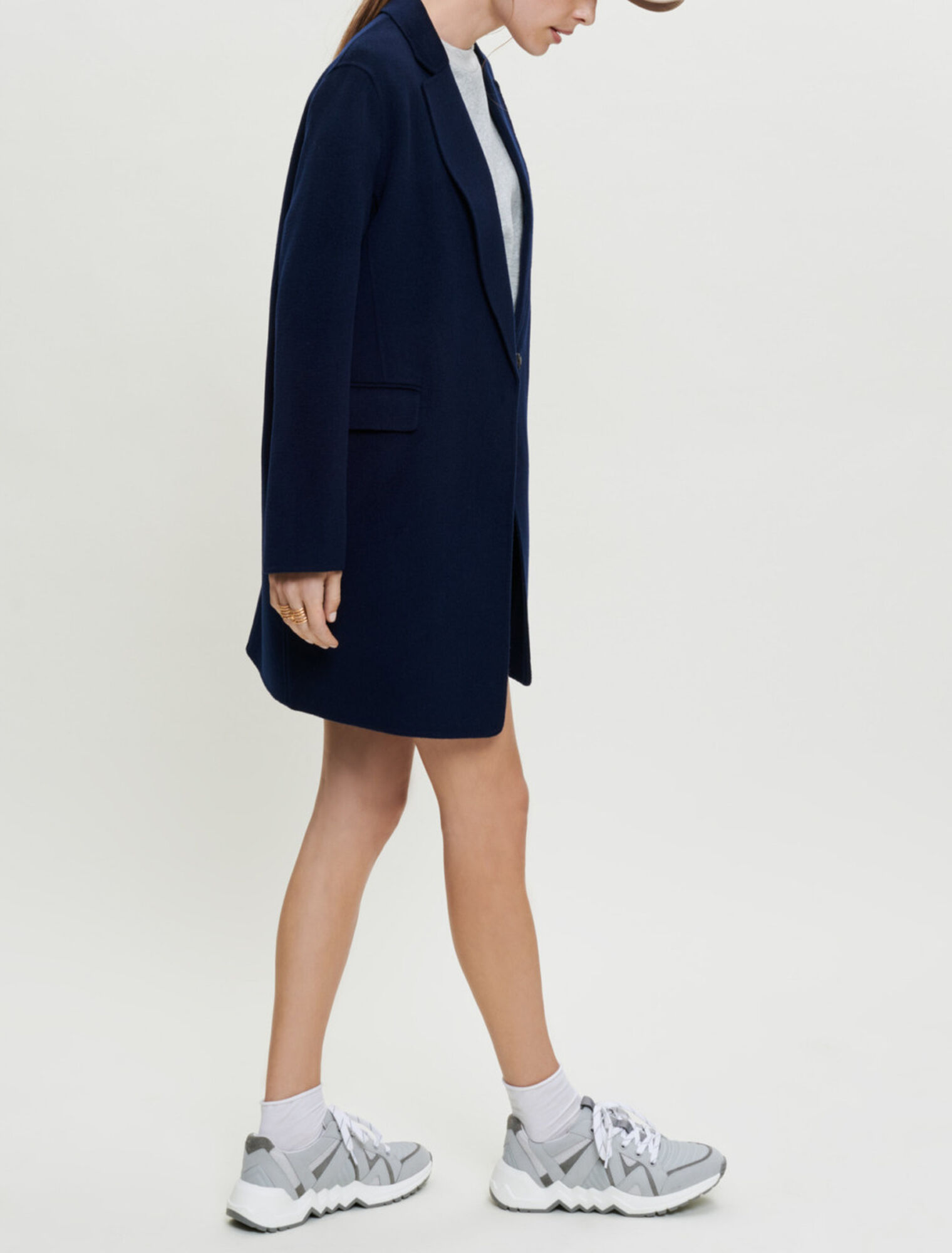 Doubleface-Mantel im Jackenstil