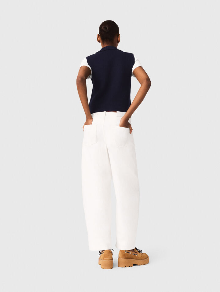 Strickjacke mit Polokragen