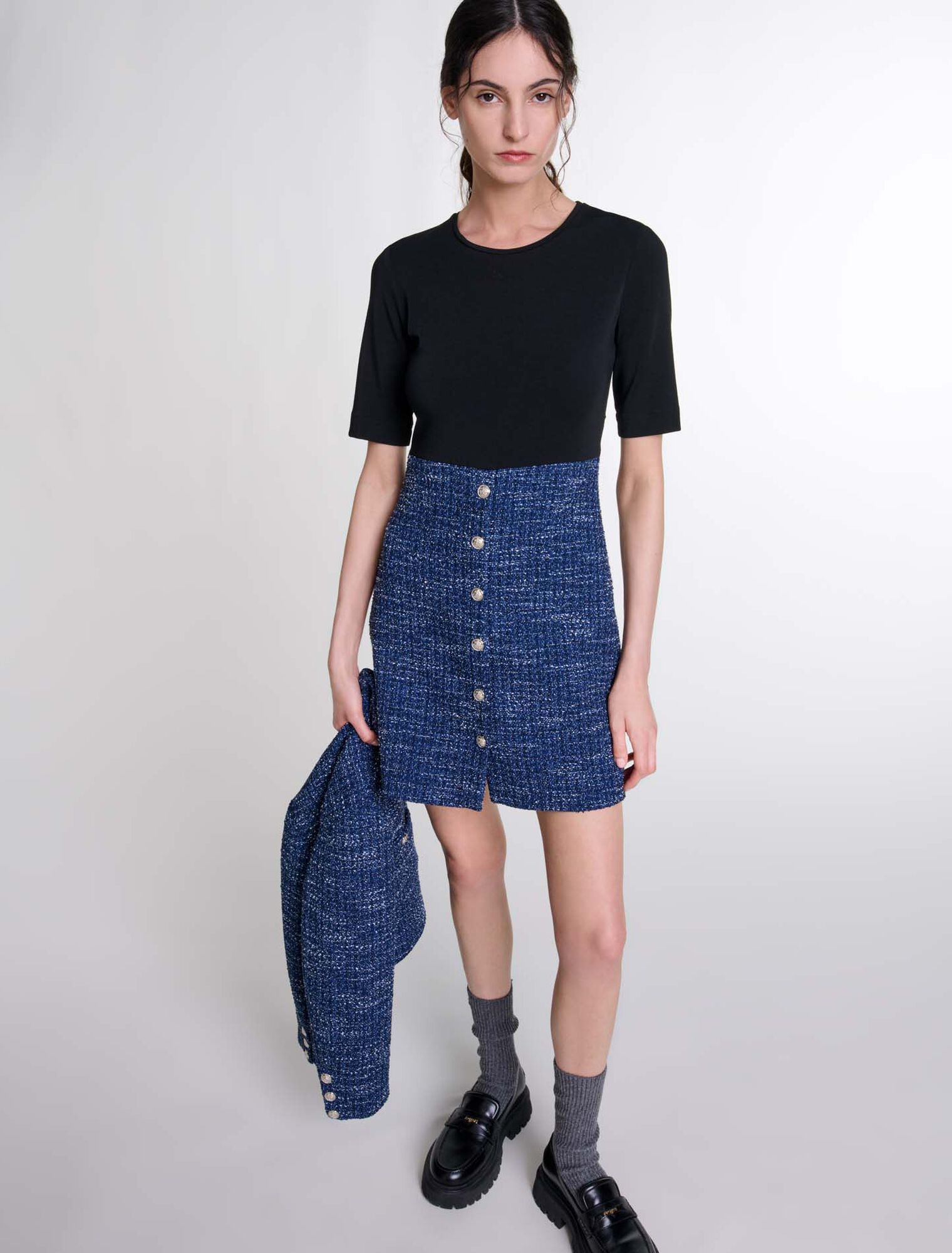 2-in-1 Tweed-Kleid