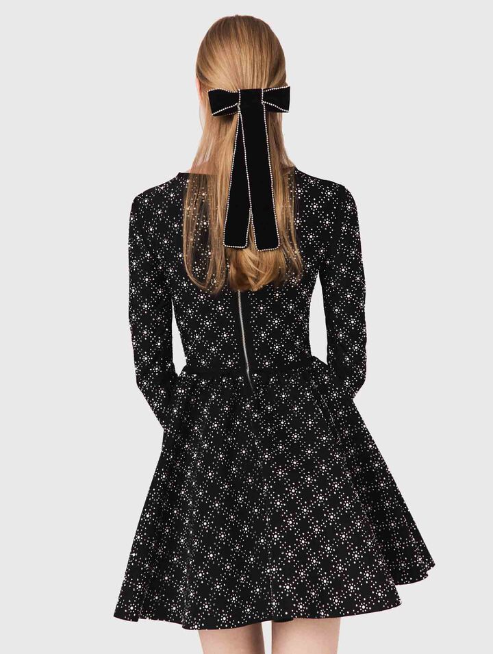 Skaterkleid mit Perlen und Strass