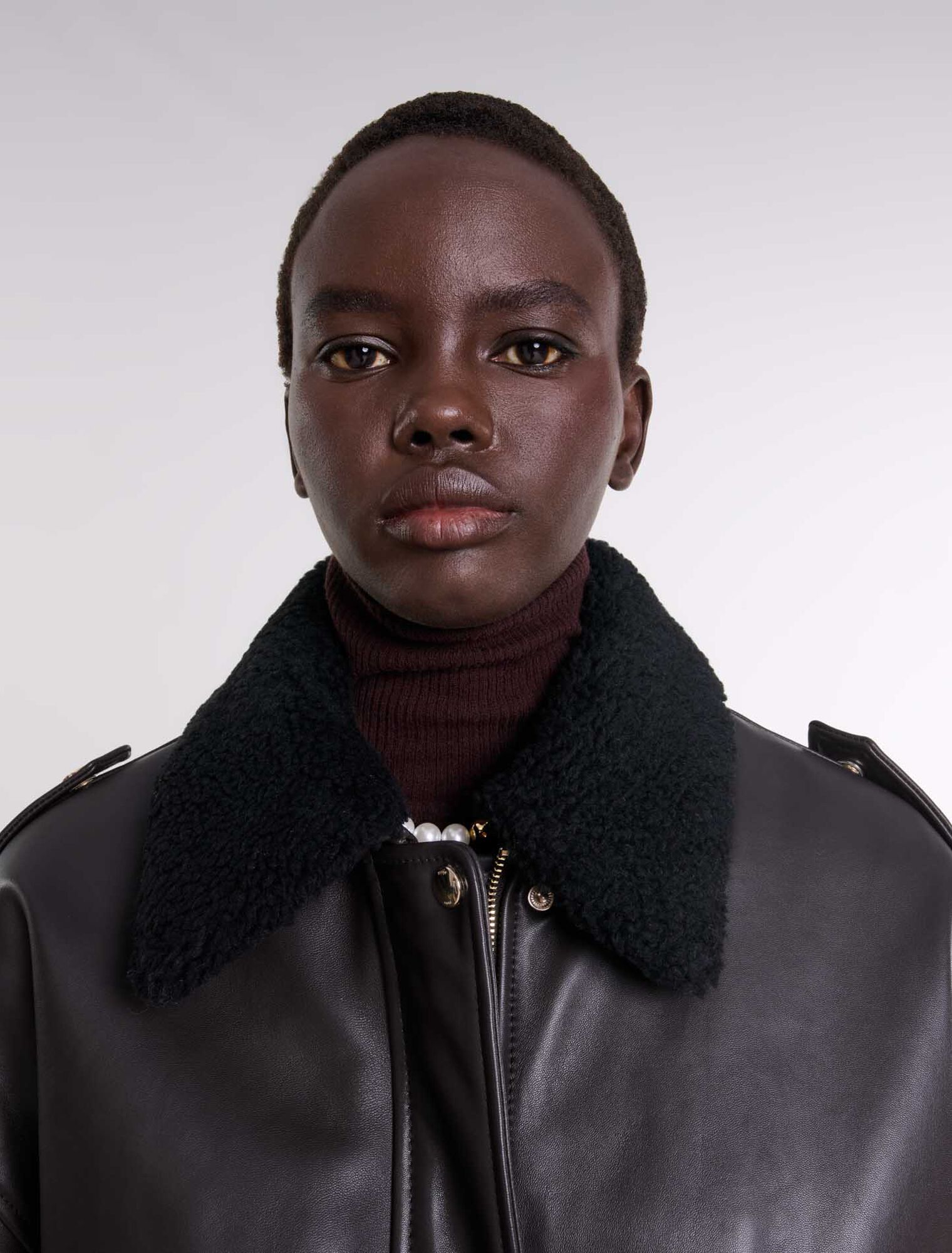Oversize-Lederjacke