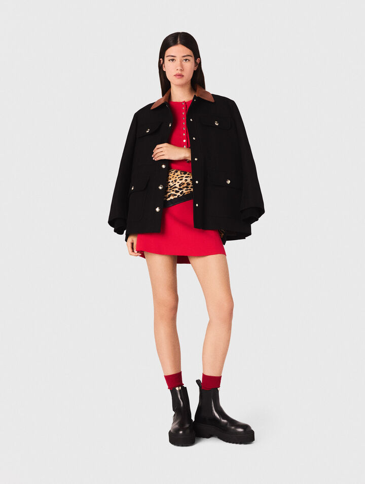 Parka mit Lederkragen