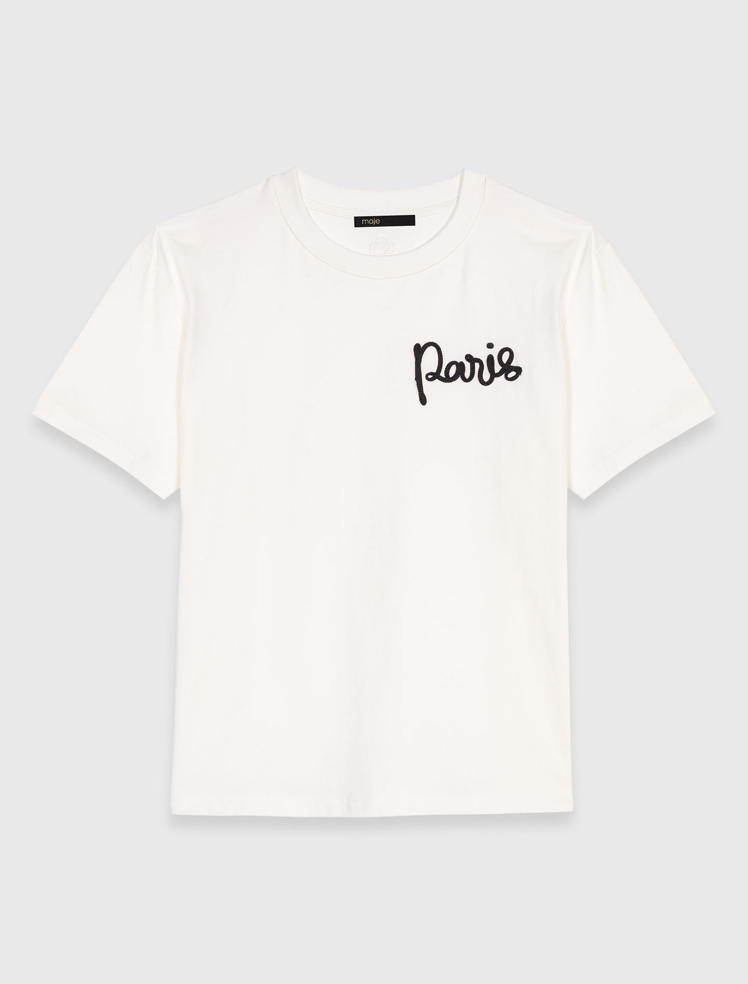 T-Shirt mit gesticktem Paris-Logo