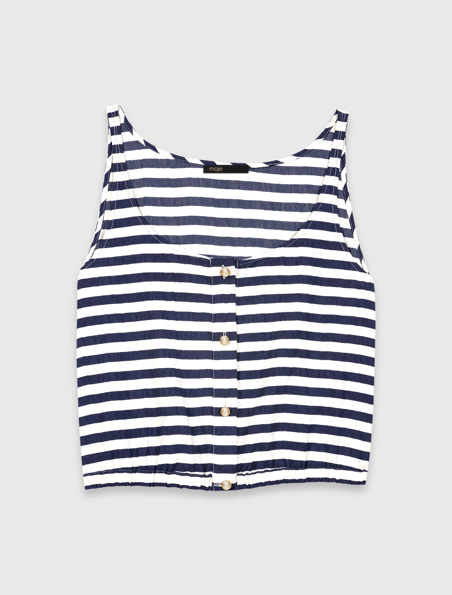 Top aus Leinenmischung