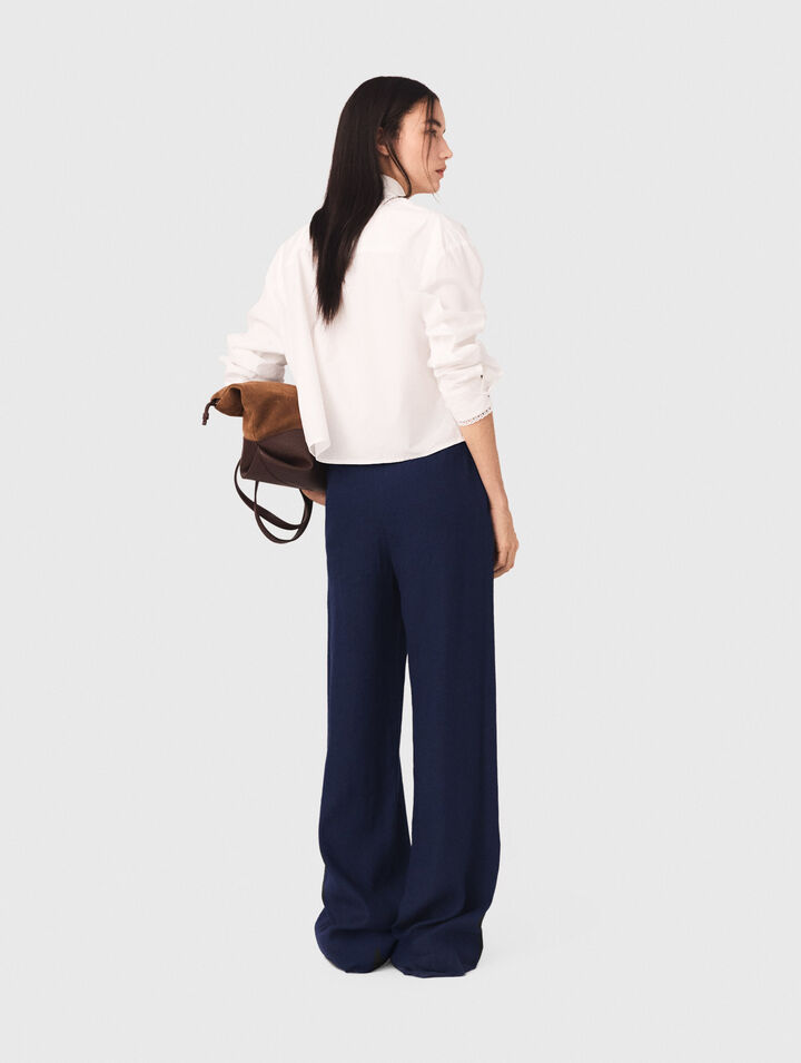 Marinehose aus Leinenmischung