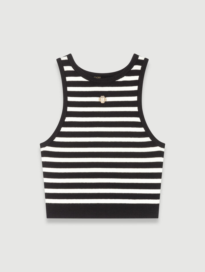 Kurzes gestreiftes Top