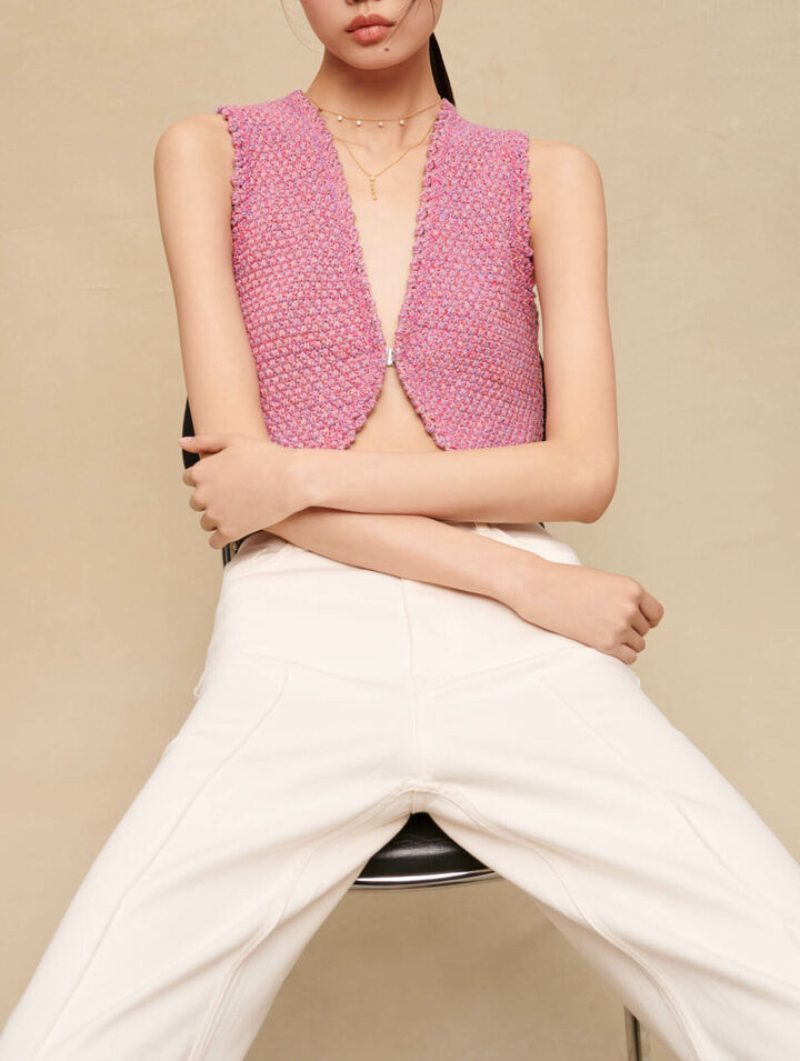 Kurzes Tweed-Top