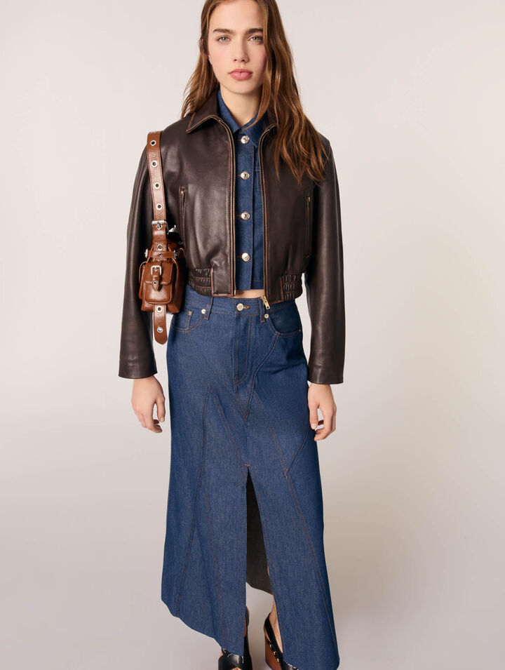Langer Jeansrock