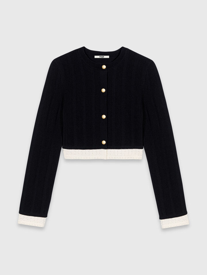 Cardigan mit Kontraststreifen