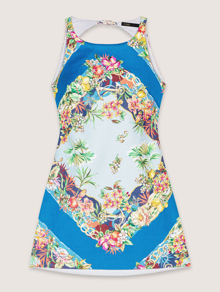 Gerades Kleid mit Muster