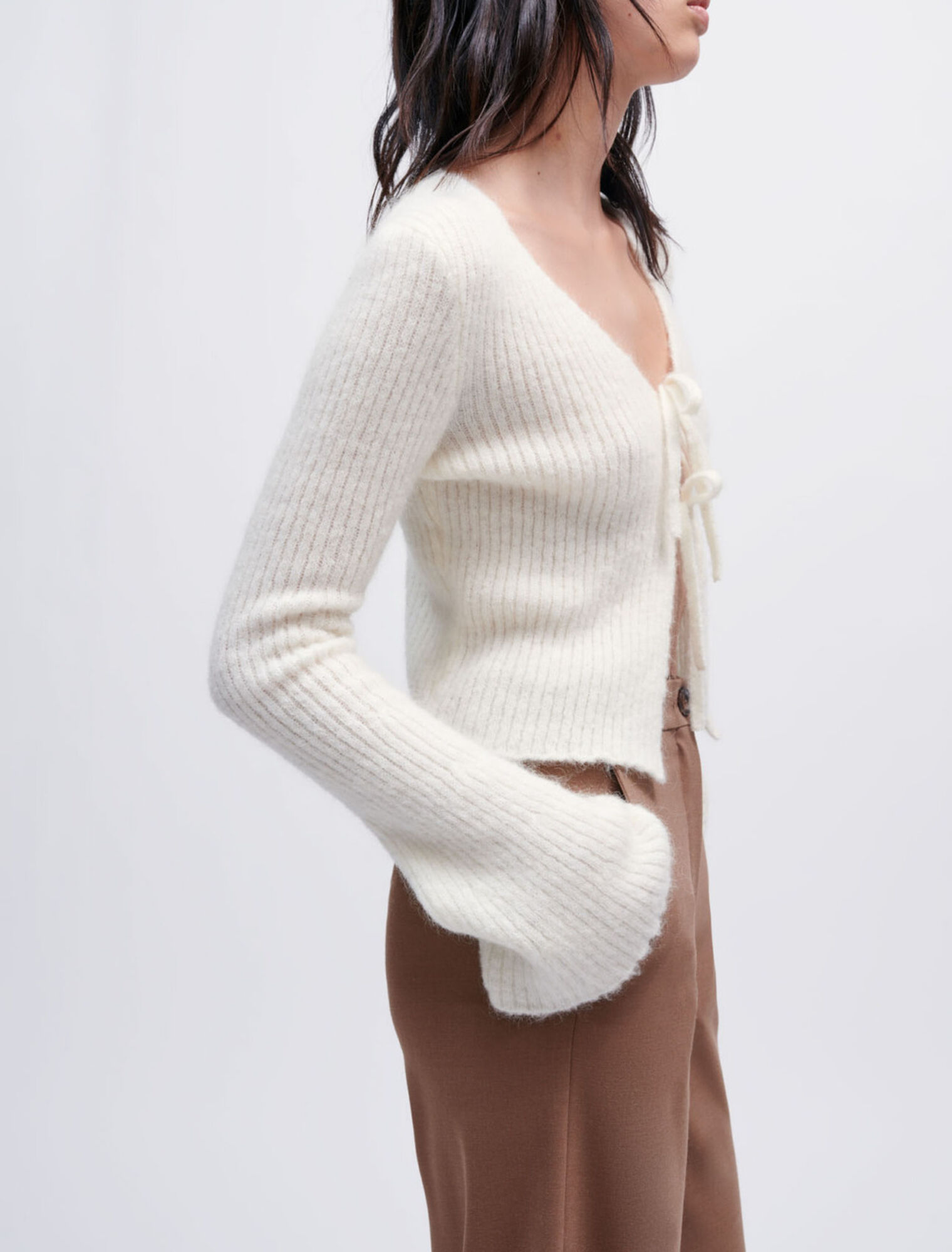 Strickjacke aus Stretch-Strick