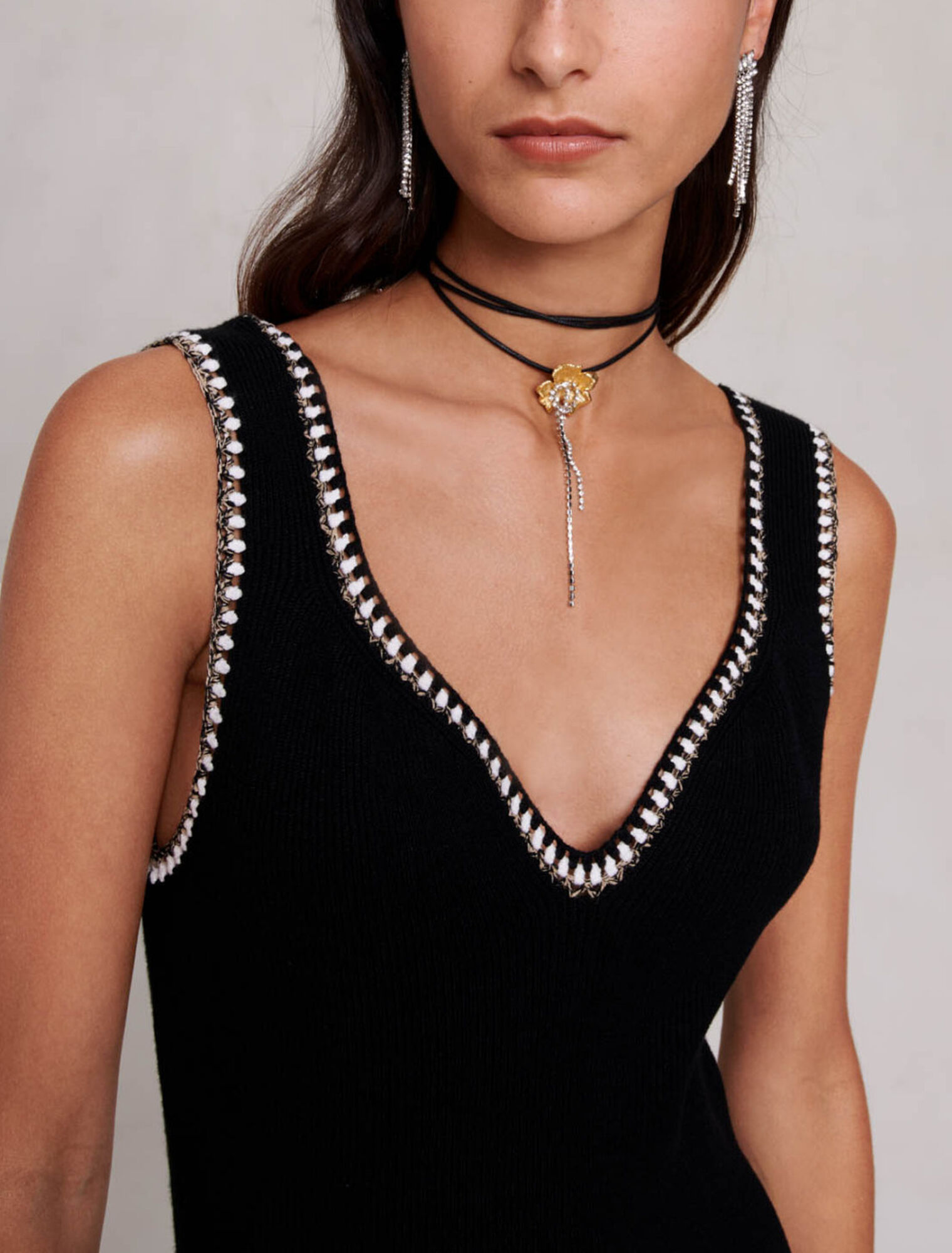 Langes Strickkleid