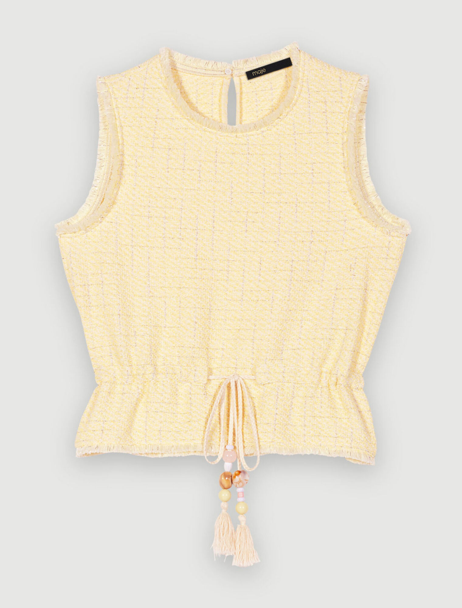 Ärmelloses Top aus Lurex-Tweed