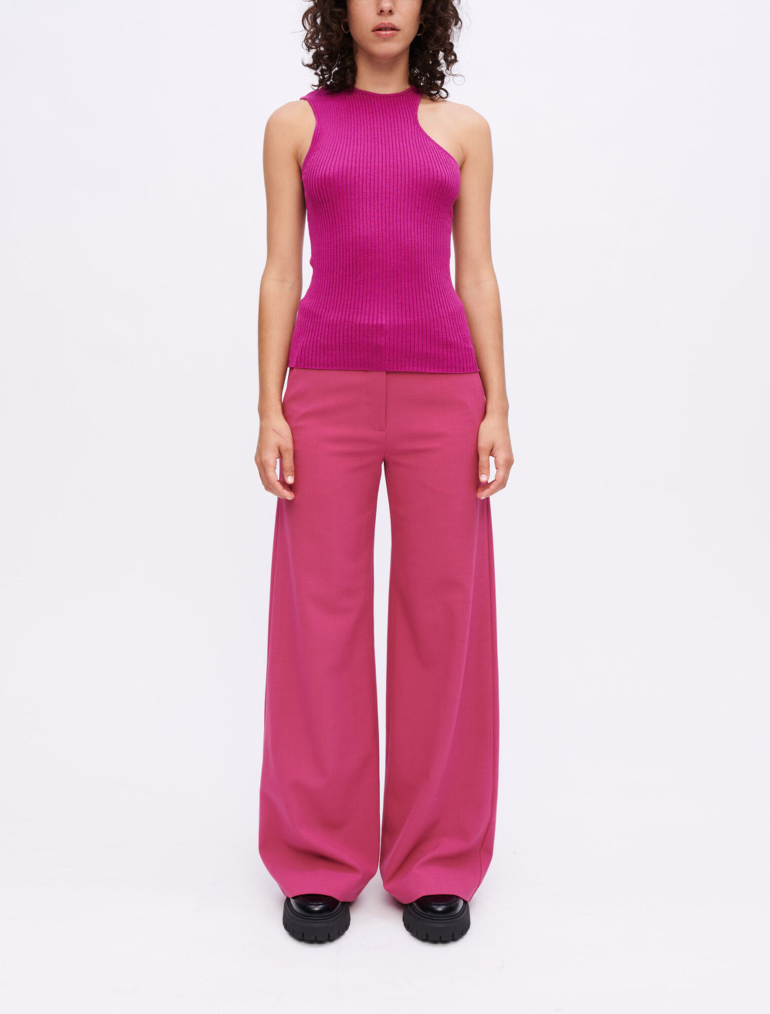 Asymmetrisches Tank Top aus Maschenware