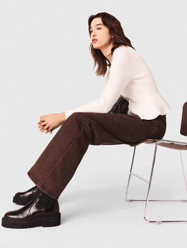 Bootcut-Jeans mit Kette