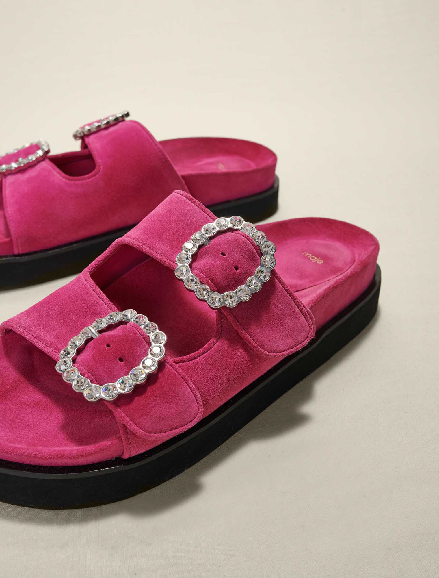 Plateau-Sandalen mit Strass