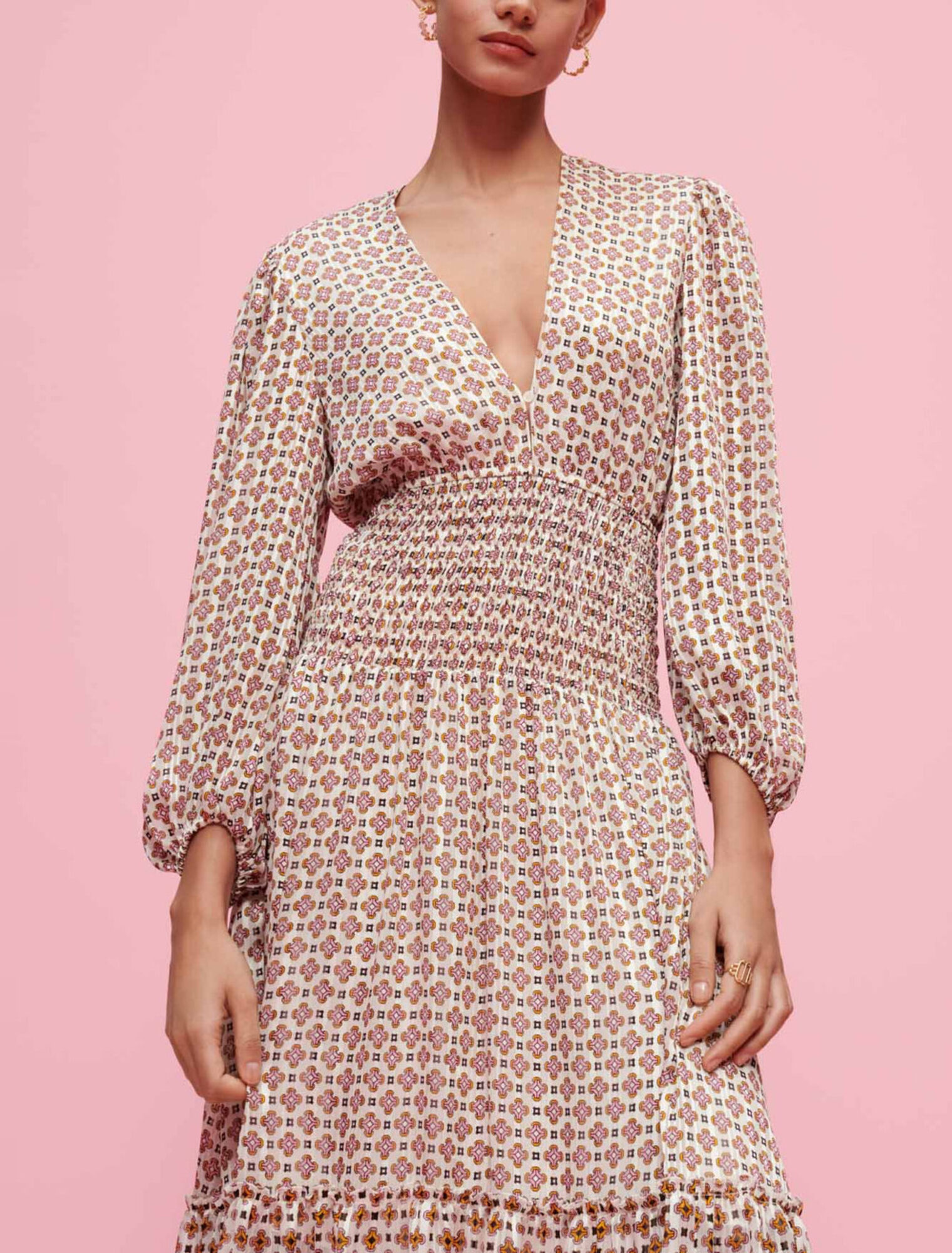 Kleid aus bedrucktem Chiffon