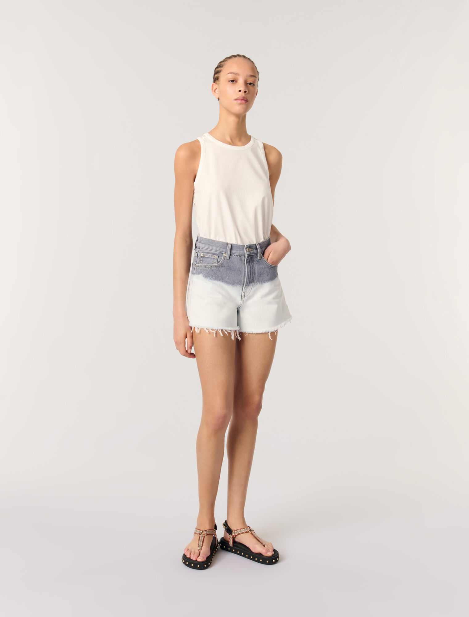 Batik-Shorts aus Denim