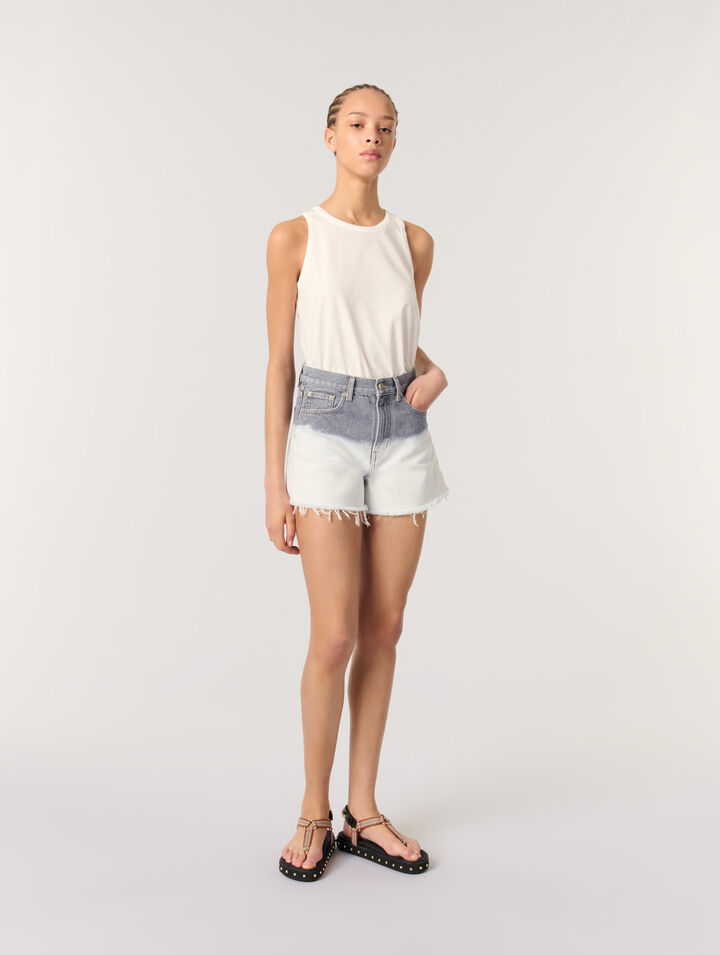 Batik-Shorts aus Denim