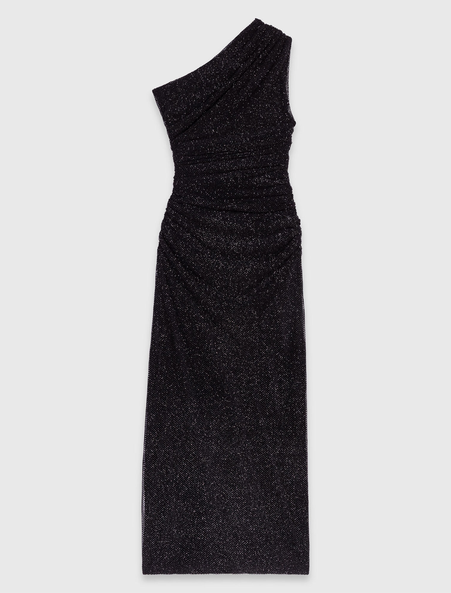 Asymmetrisches Strickkleid mit Strass