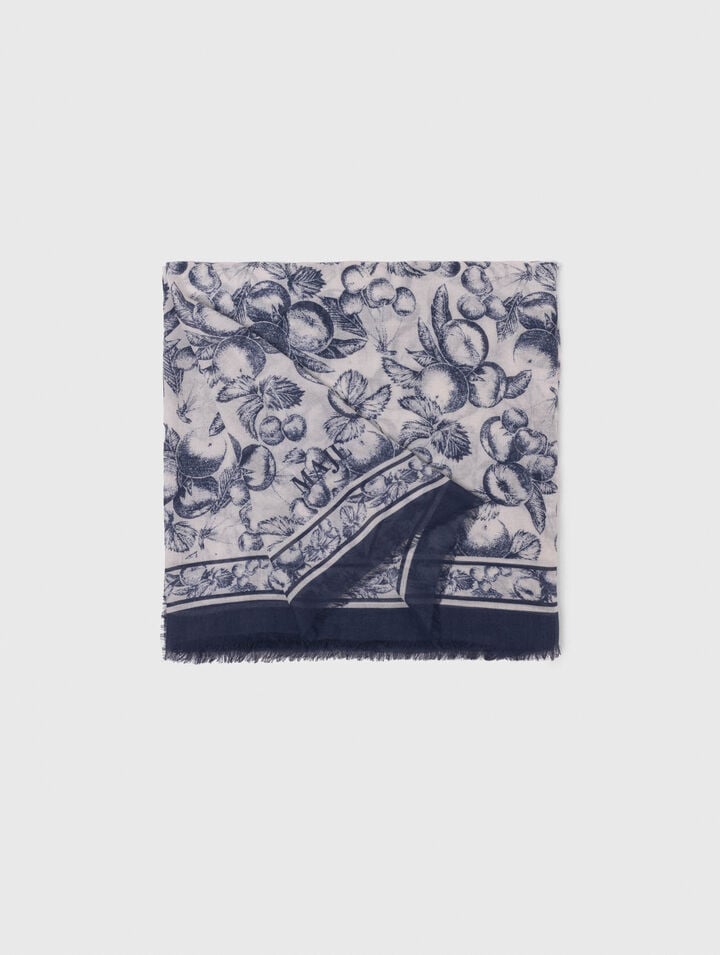 Schal mit Früchte-Print
