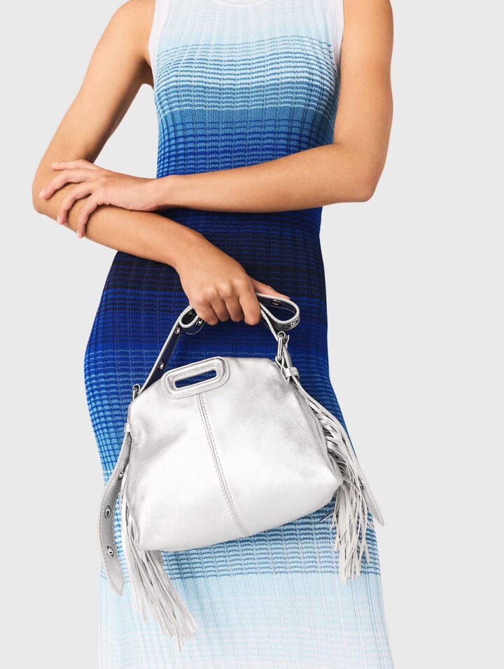 Miss M mini Tasche aus Metallicleder