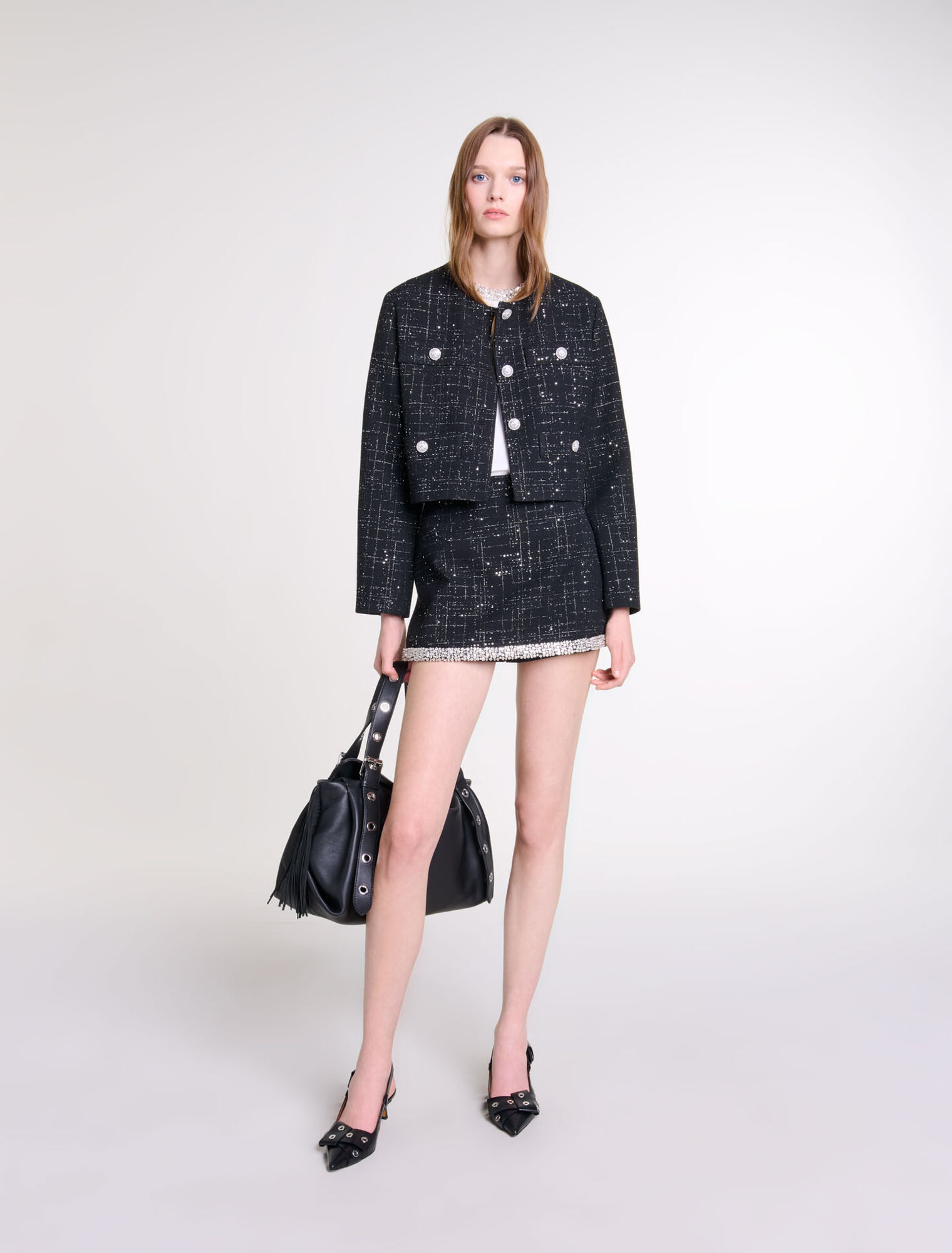 Kurze Tweedjacke