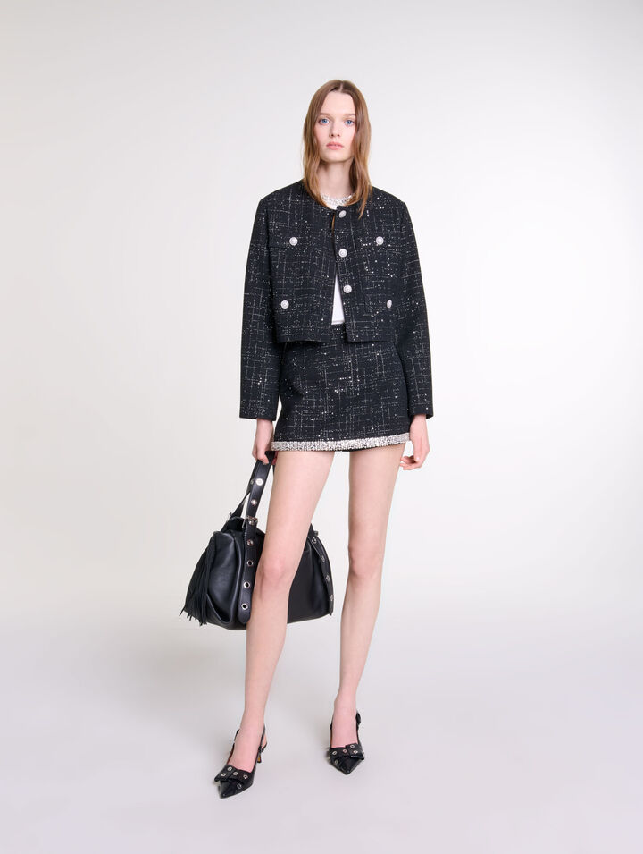 Kurze Tweedjacke