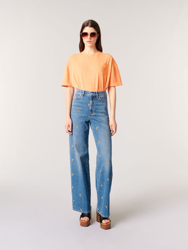 Bestickte Jeans