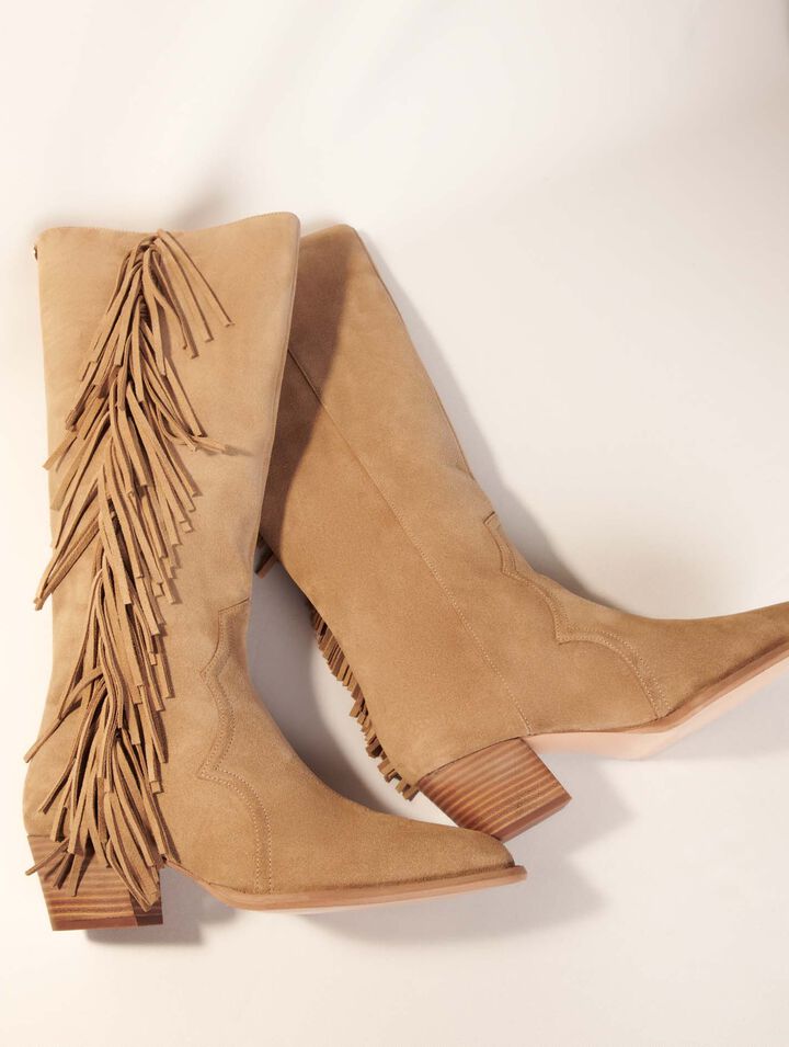 Westernstiefel aus Veloursleder