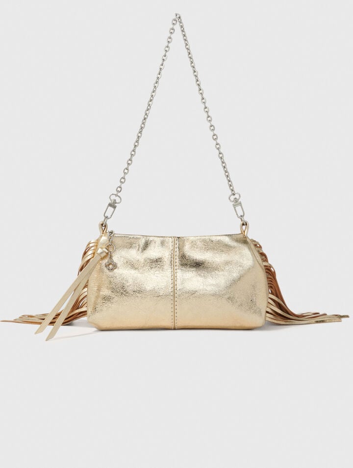 Clutch Miss M aus Metallic-Leder