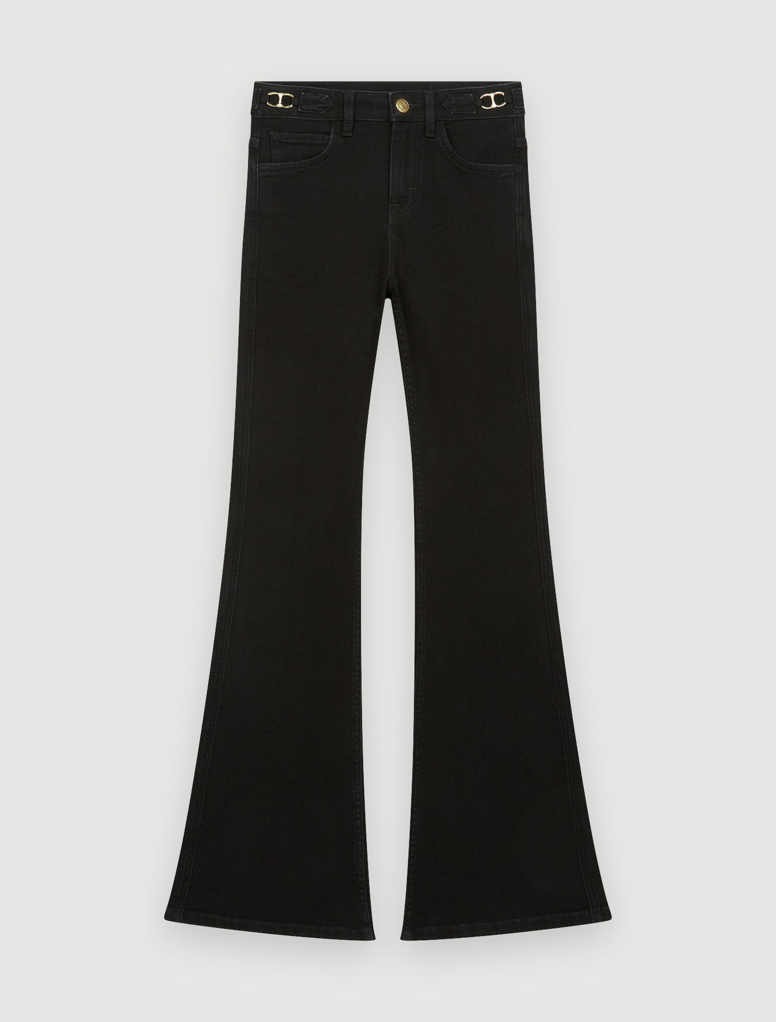 Flare-Jeans mit Korsage