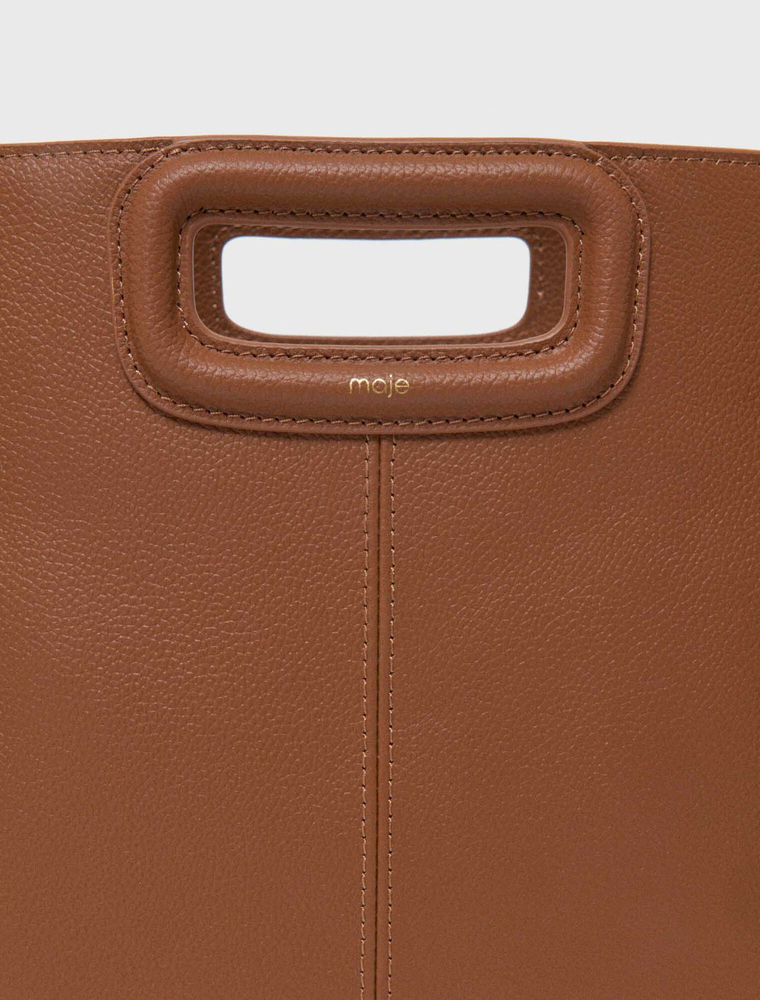 M-Tasche aus genarbtem Leder