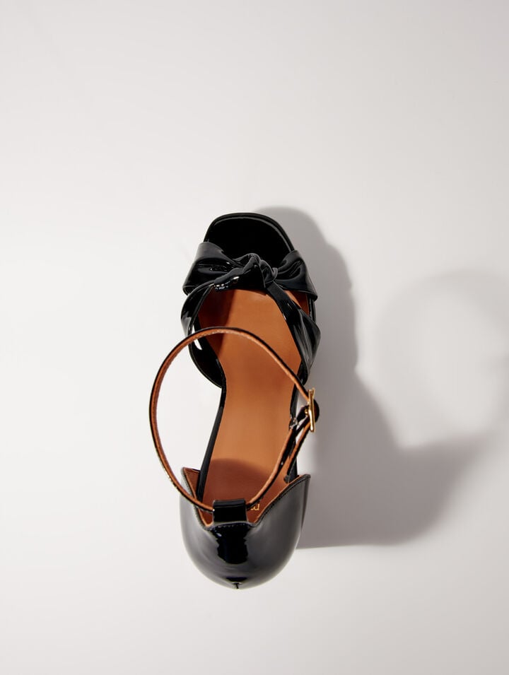 Plateau-Sandalen aus Leder