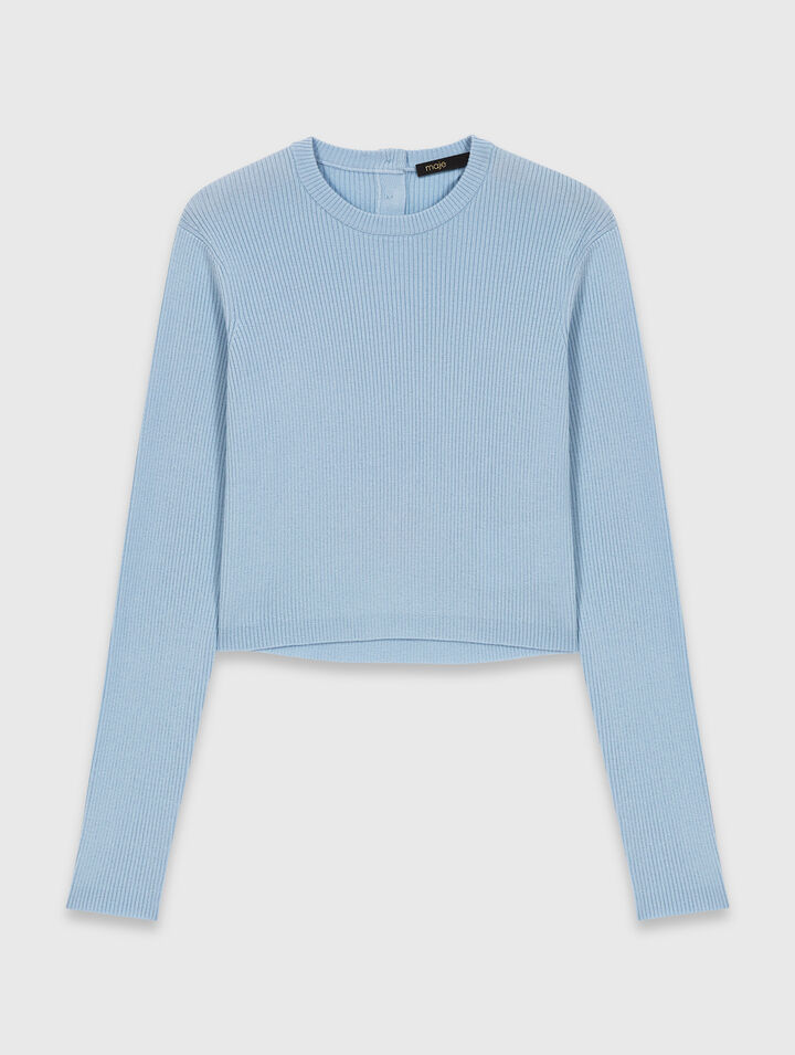 Pullover mit Schmuckkn&ouml;pfen hinten