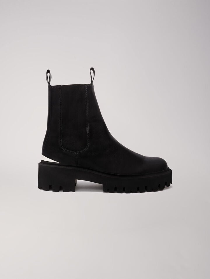 Chelsea-Stiefeletten mit Plateau