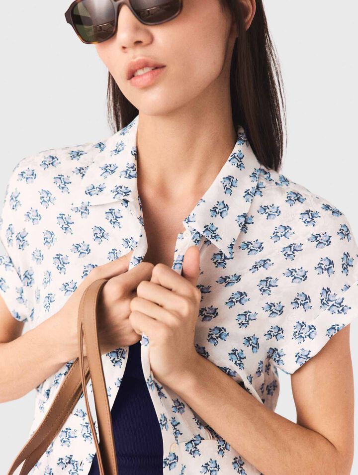 Langes bedrucktes Jacquard-Kleid