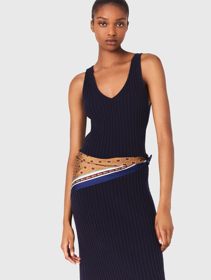 Strickkleid mit abnehmbarem Pulli
