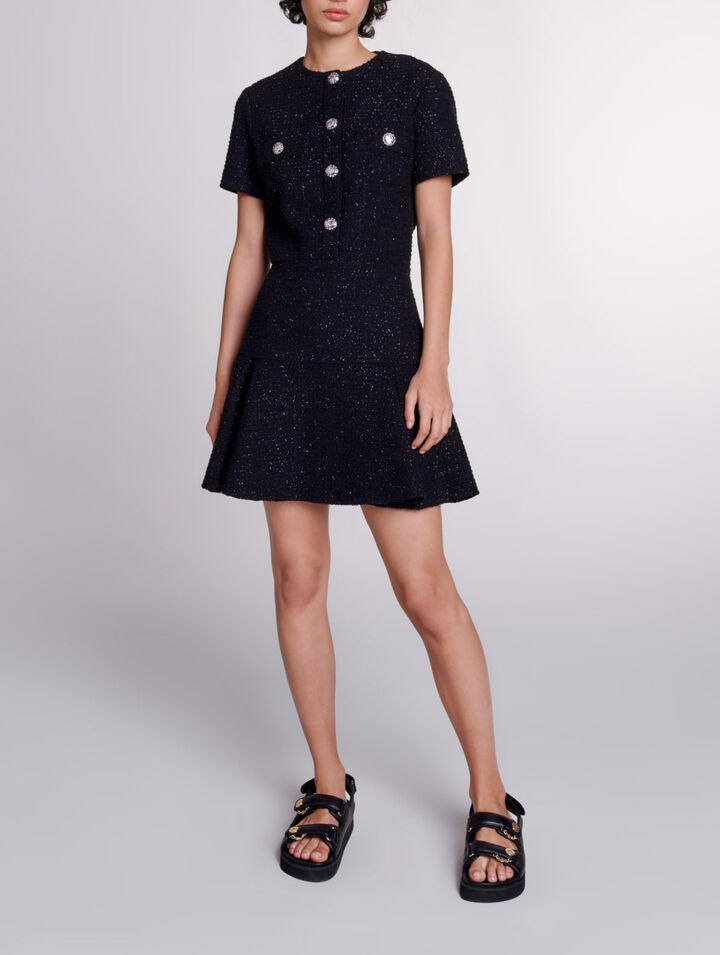 Kurzes Kleid aus Tweed