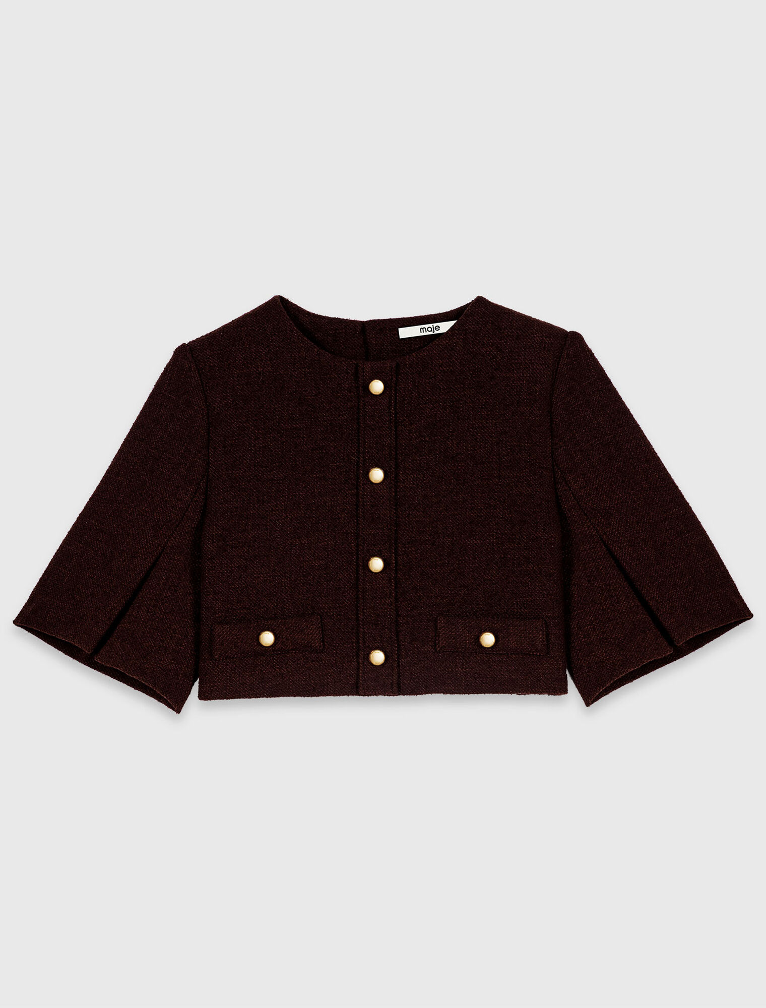 2-in-1 Tweed-Kleid mit Cape