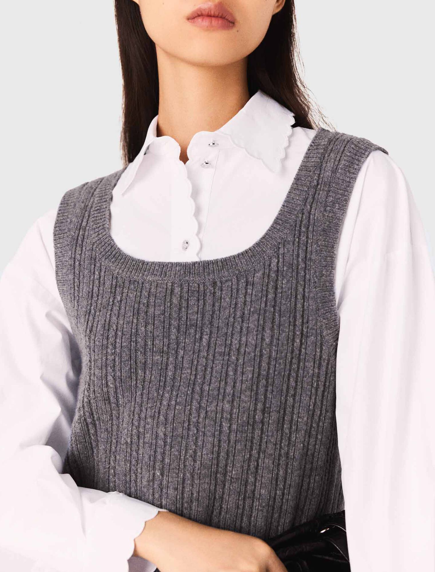 Stricktop mit abnehmbarer Bluse