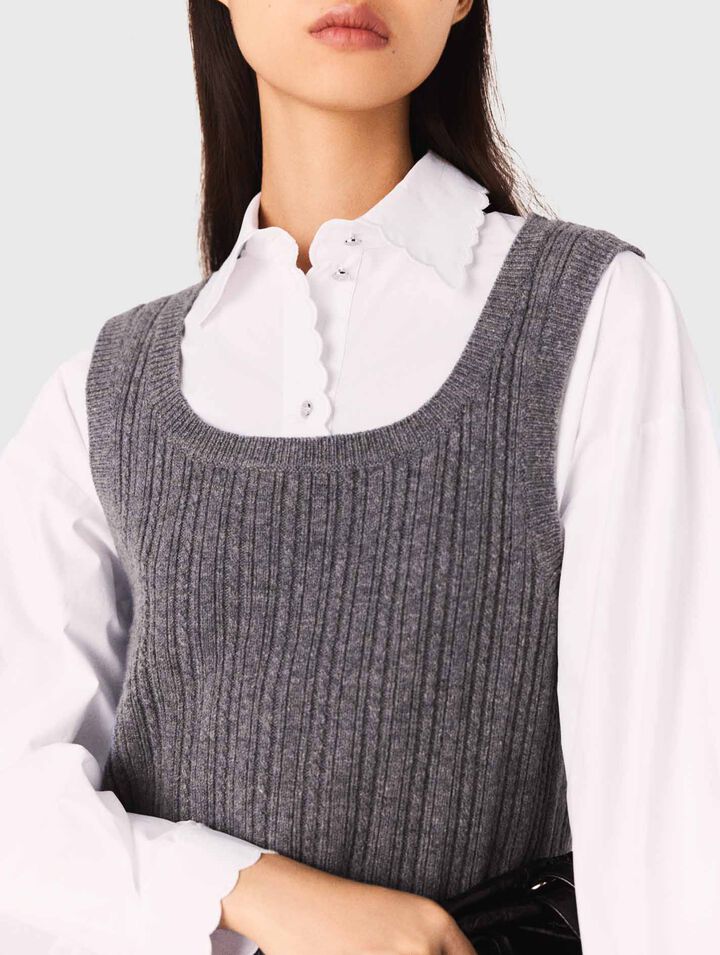 Stricktop mit abnehmbarer Bluse