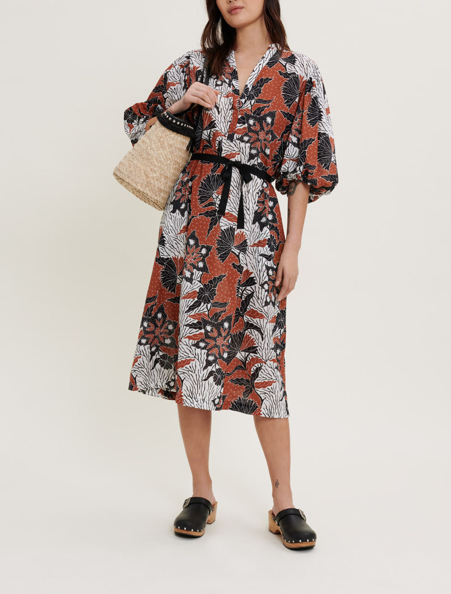 Kleid aus bedrucktem Baumwollvoile