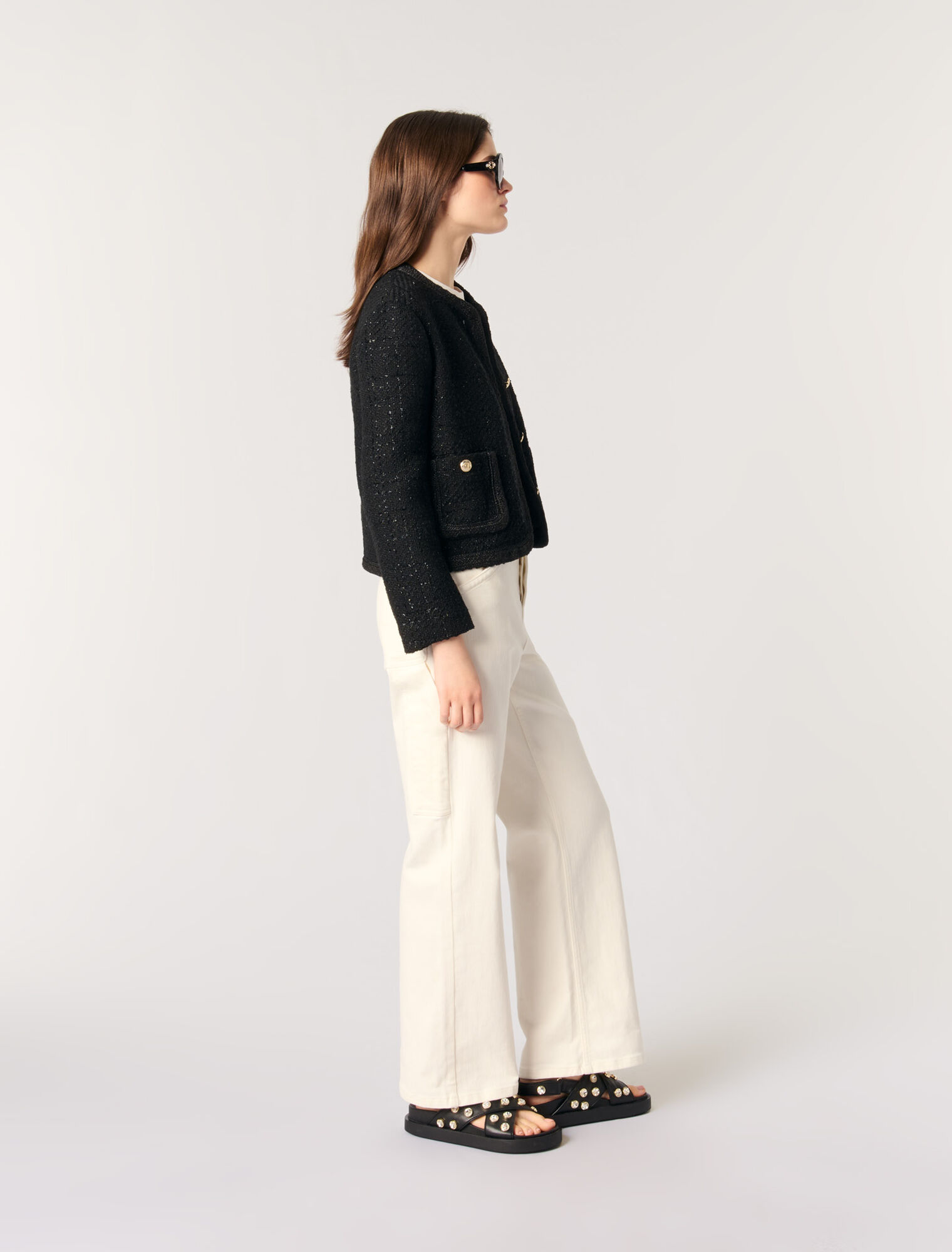 Kurze Tweedjacke