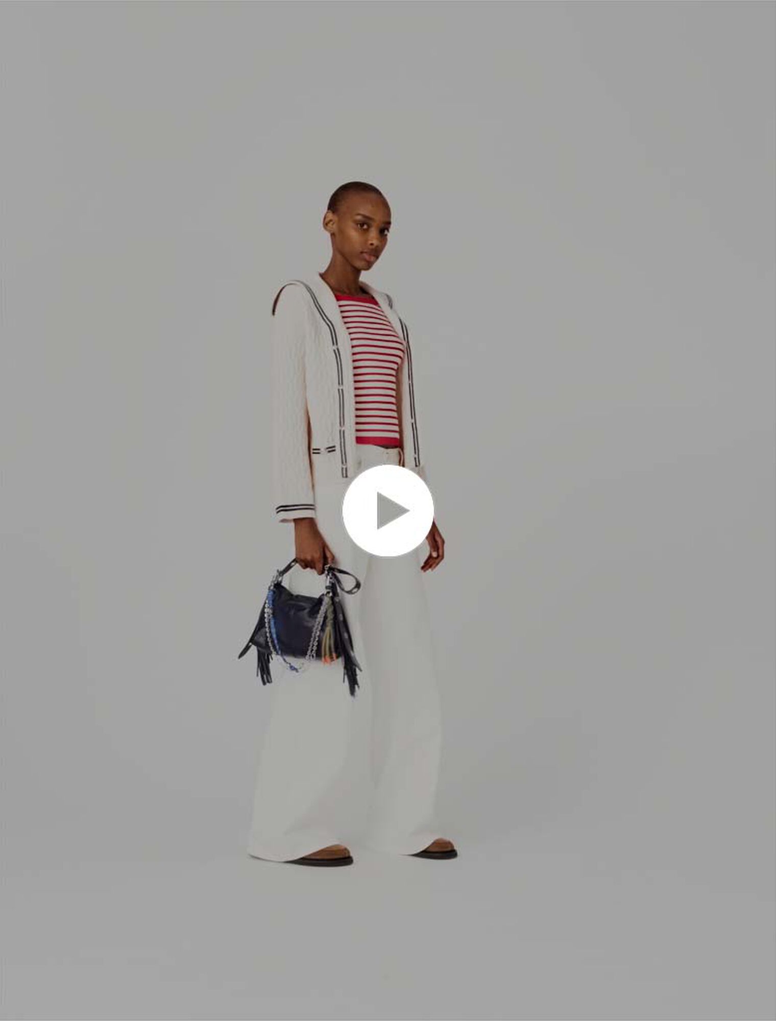 Zopf-Cardigan mit U-Boot-Ausschnitt