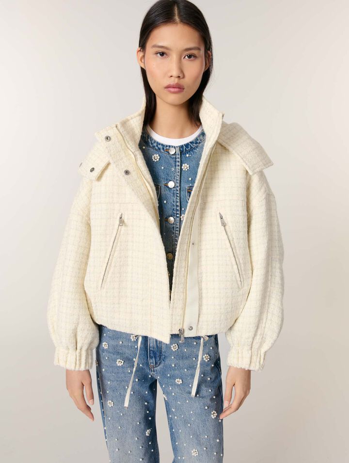 Daunenjacke aus Tweed
