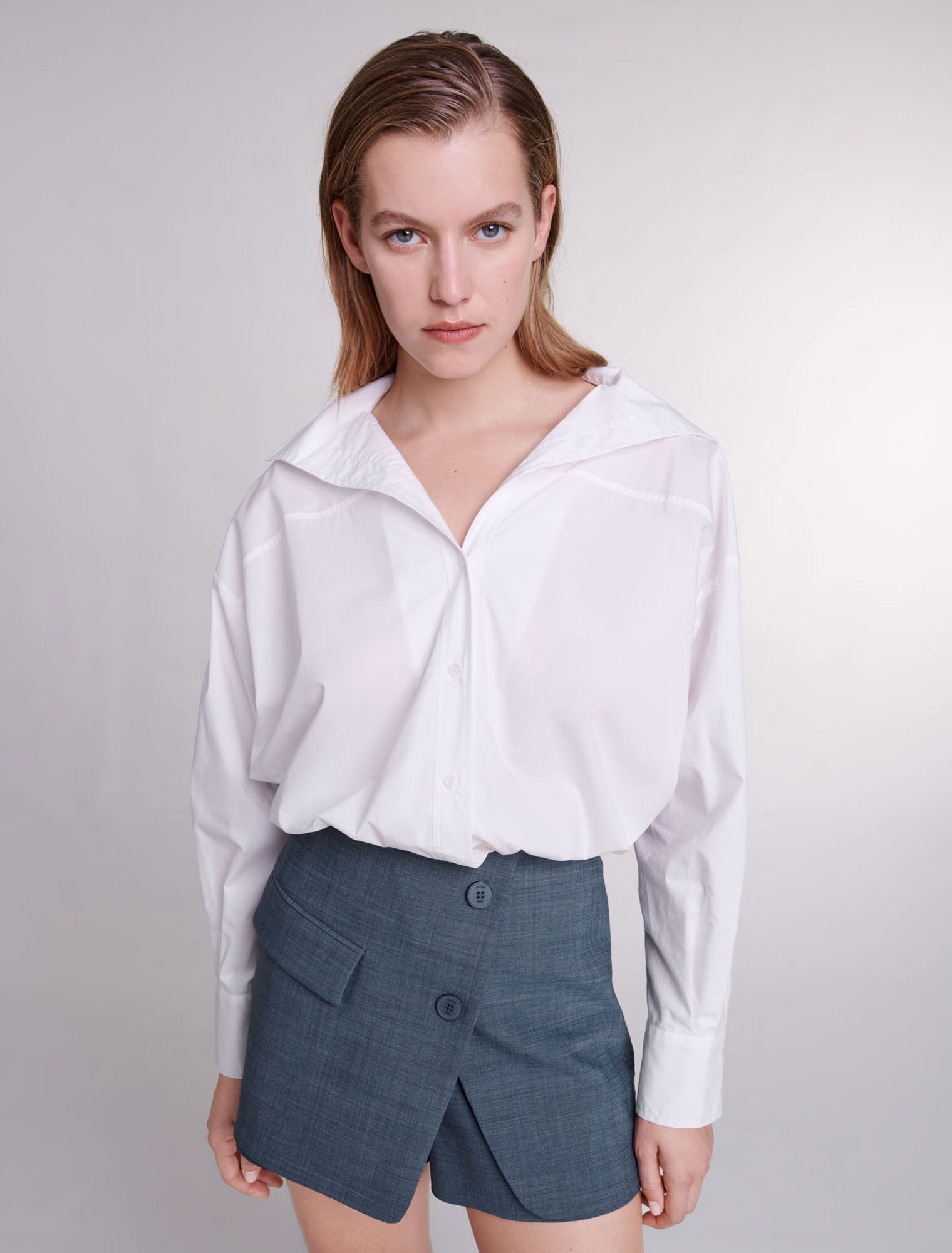 Kurze Bluse aus Baumwolle