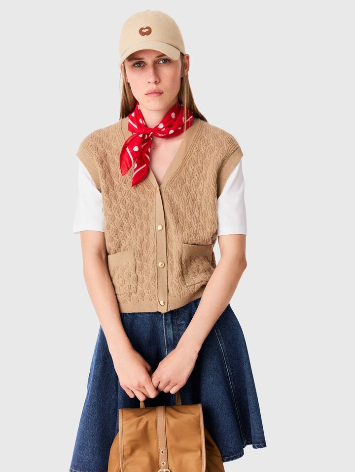 Cardigan in 2-in-1-Optik